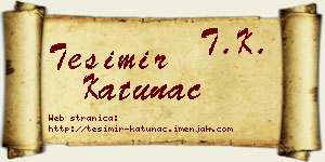 Tešimir Katunac vizit kartica